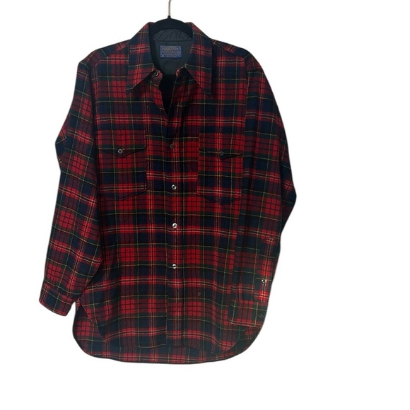 Pendleton Other - Vintage Pendleton Red 100% Wool Flannel Button Down Shirt 15.5